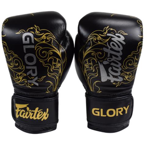 Guantoni da Boxe Fairtex BGVG3  Glory  Nero/Oro 12oz