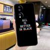 Simple Minamilst Black Quote For Honor Magic 8 7 6 5 Lite Case For Honor 200 400 Pro 50 70 90 X8c X8b X9a X9b X9c Win RT
