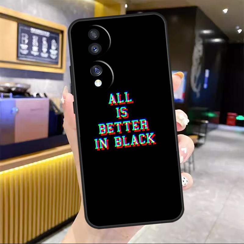 Простой минималистичный черный чехол с цитатой для Honor Magic 8 7 6 5 Lite Для Honor 200 400 Pro 50 70 90 X8c X8b X9a X9b X9c Win RT Honor Magic6 Lite
