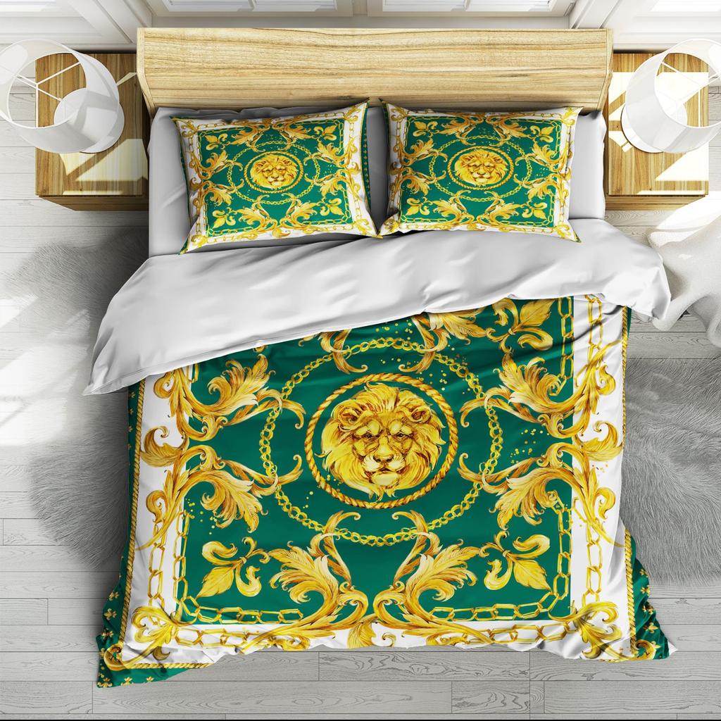 3D Digital Printing Abrasive Bedding Four-Piece Set Three-Piece Set Bed Sheet Quilt Cover Pillowcase