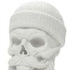 3D Printed Santa Claus Skull Figurine, Novelty Skeleton Head Statue, Collectible Christmas Ornament for Halloween Home Party Decor