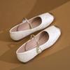 Fashion Elegant 2025 Bowknot Comfort Slip-On Ladies Shoes Ballerina Women's Flat Round Toe Leather Soft-soled Single Shoes Women