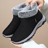 Woman Winter Warm Snow Boots New Fashion Non Slip Wedges Walking Casual Flat Shoe Outdoor Thickening Plush Ankle Boots 2025