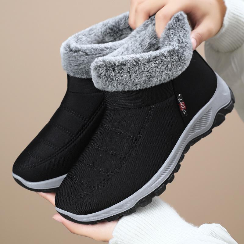 Woman Winter Warm Snow Boots New Fashion Non Slip Wedges Walking Casual Flat Shoe Outdoor Thickening Plush Ankle Boots 2025