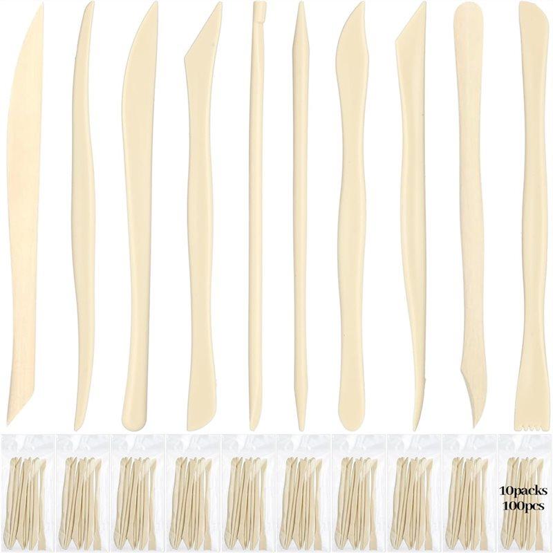

Clay Sculpting Tools 100 Pcs 10 Set In 10 Different Shapes Pottery Tools For Carving Ceramics Plastilina Molding Embossing