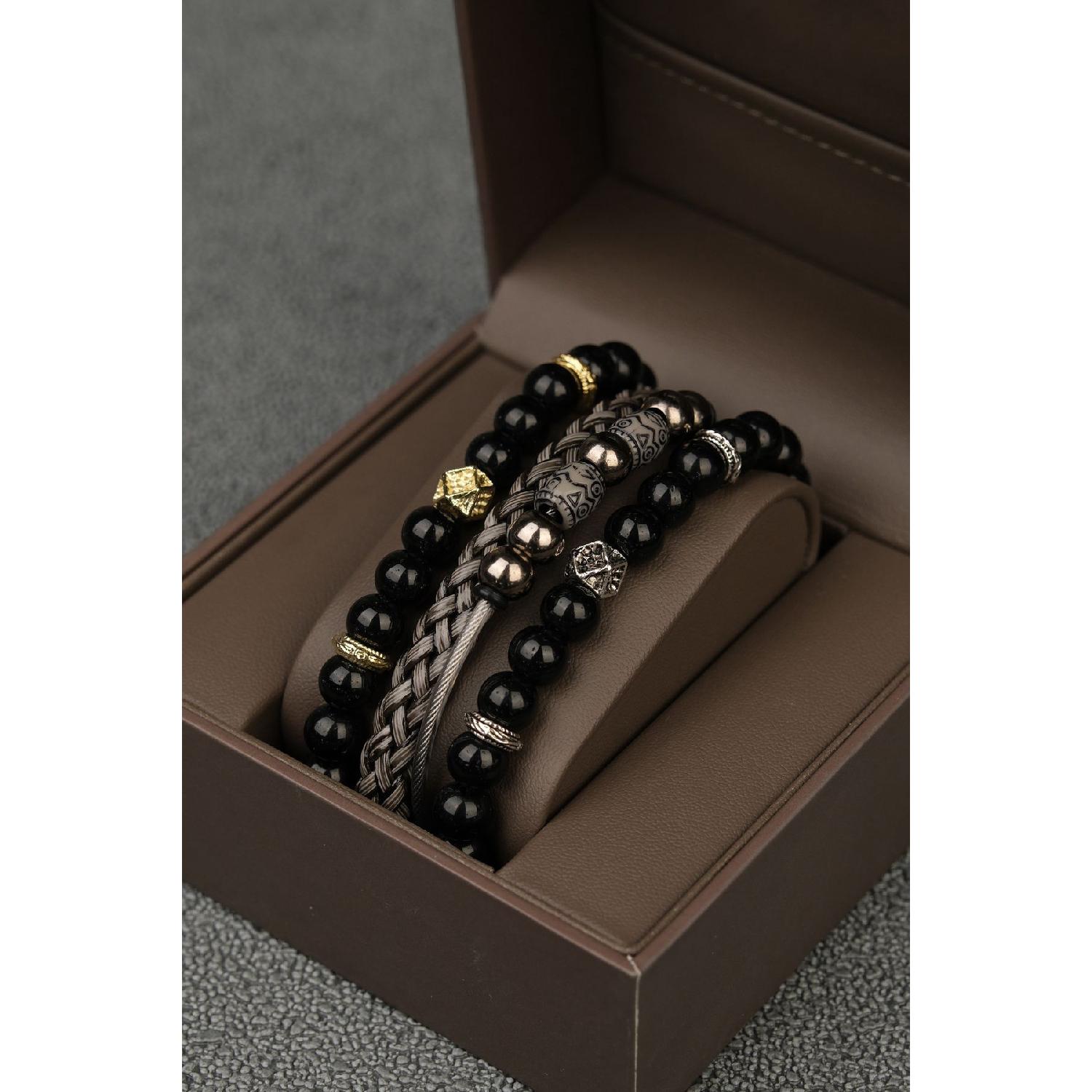 

Чоловічий набір із 3 комбінованих браслетів M чистий