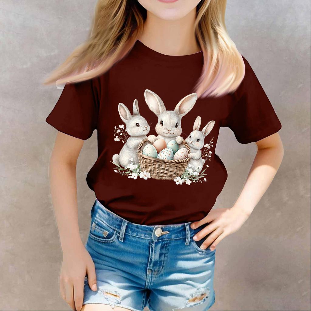 Kleinkind Mädchen Jungen T-Shirts Kinder Top Jungen und Mädchen Bedrucktes Kurzarm T-Shirt