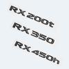 3D glänzend schwarze Buchstaben RX200t RX270 RX300 RX350 RX450h RX450hL HYBRID Emblem für LEXUS Auto Fender Trunk Rear Logo