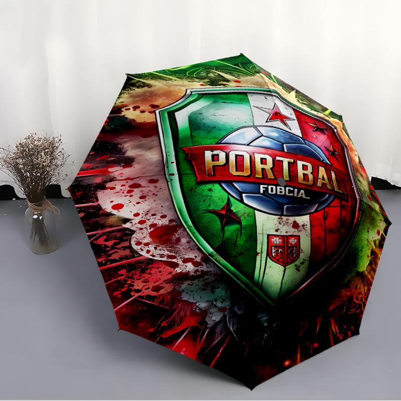 Printed Portugal Football team Folding Umbrella,Outdoor,Leisure,And Travel Umbrella,Durable Umbrella Fabric,Birthday And Holiday Gift