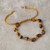Tiger Eye Natural Cut Natural Stone Macrame Bracelet