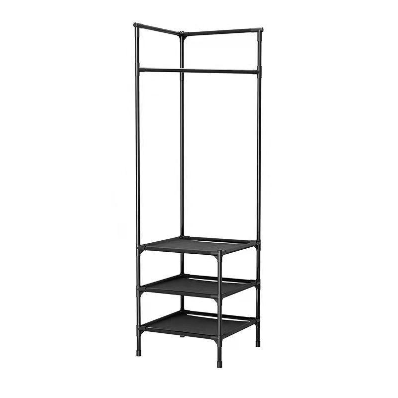 Multifunctional Corner Storage Rack for Clothes and Shoes – Detachable, Wall-Mounted Shelf for Bedroom