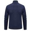 Autumn and winter new men's stand-up collar fleece sweater knitted sweater youth fashion casual cardigan jacket men