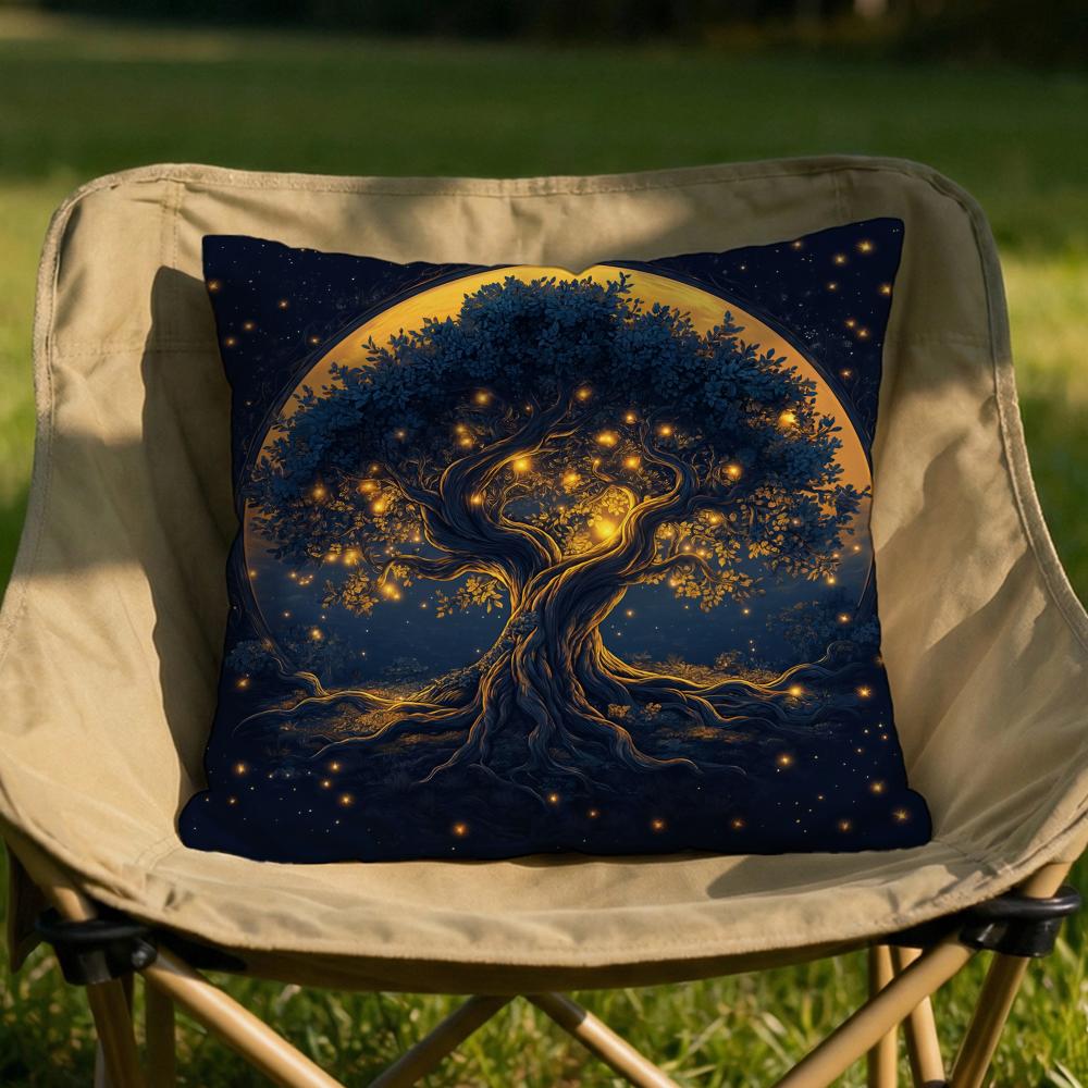 Tree of Life Cushion Cover Soft Reversible  Durable Pillow Cover  MultiScene Use for Home  Car Daily Comfort