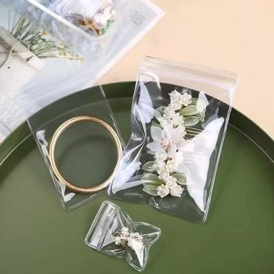 50/100/200pcs-Anti-oxidation Jewelry Bags, Clear Jewelry Zipper Bags, Small Jewelry Organizer, Ring Earring Storage Bags