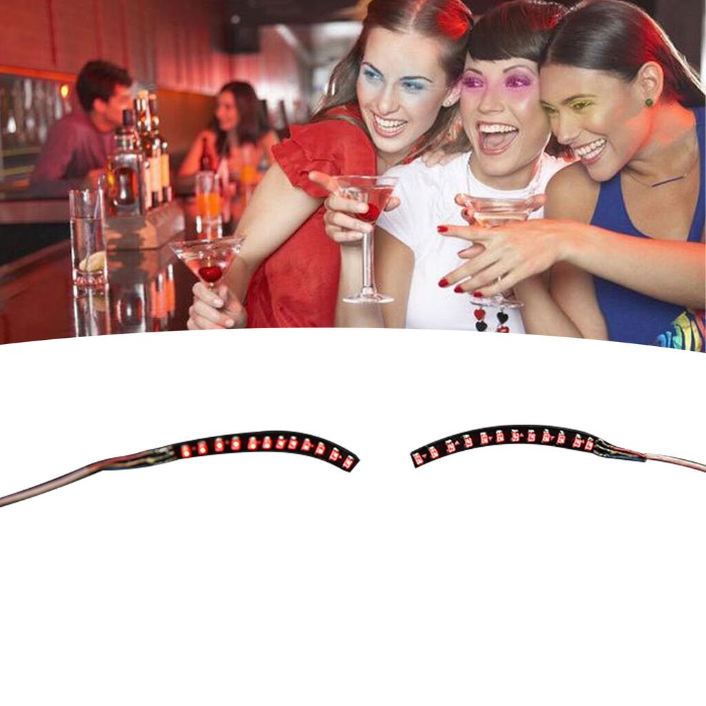 LED False Eyelashes Light Lightweight Stylish Reliable Luminous False Eyelashes Light for Party Bars Nightclubs