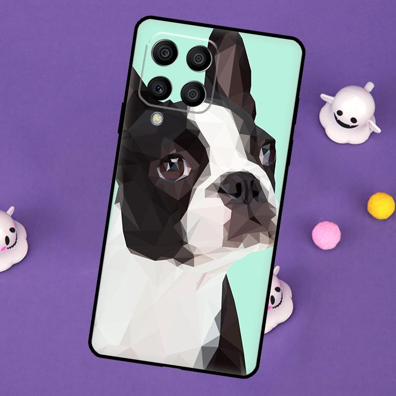 Boston Terrier Hunde Hülle für Samsung Galaxy M54 M14 M34 M33 M13 M23 M53 M15 M55 M31 M51 M20 M30s M32 M52 Case