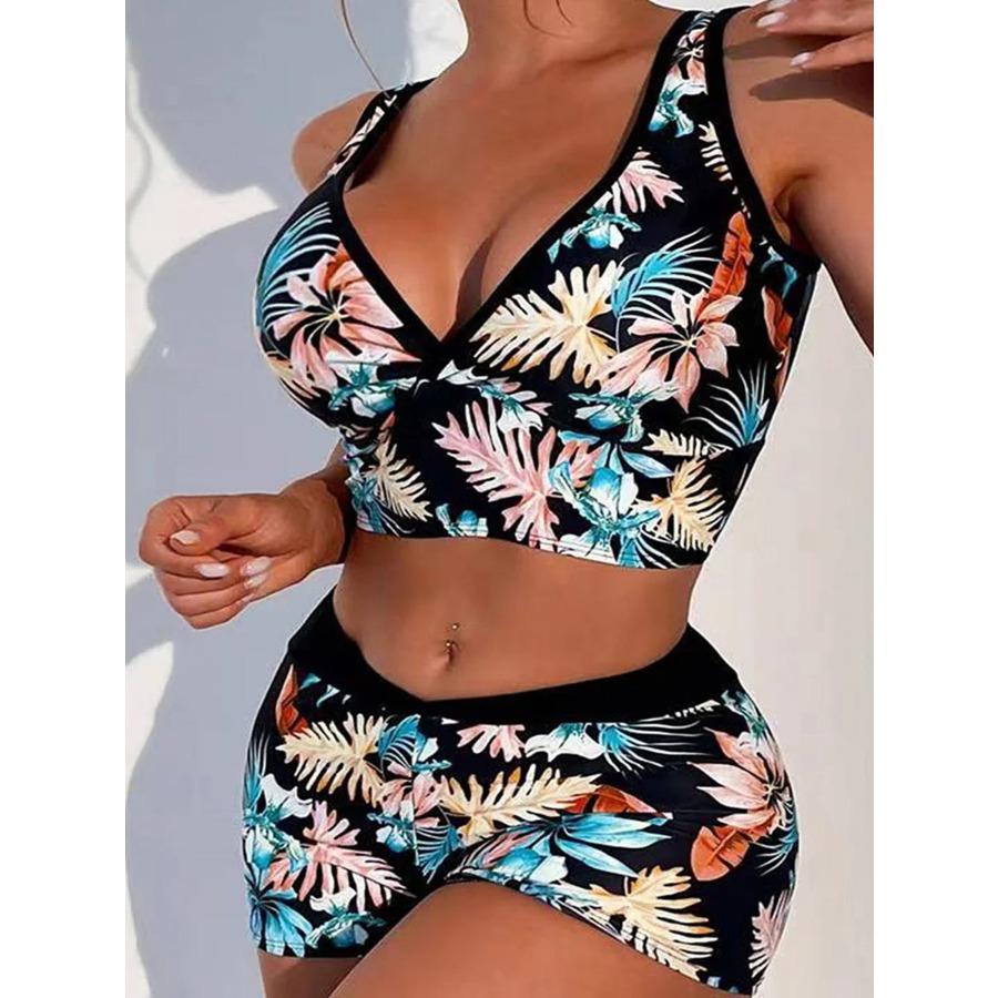 

Распечатать V-образный вырез и талия боксеры бикини 2025 купальник женский мягкий купальник женский купальный костюм для купания купальный костюм пляжная одежда XL циан