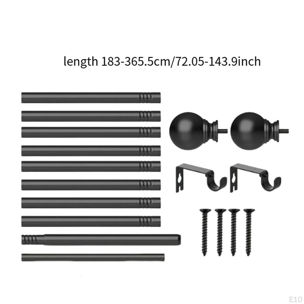 Adjustable Curtain Rod Set with Brackets for Home And Bedroom