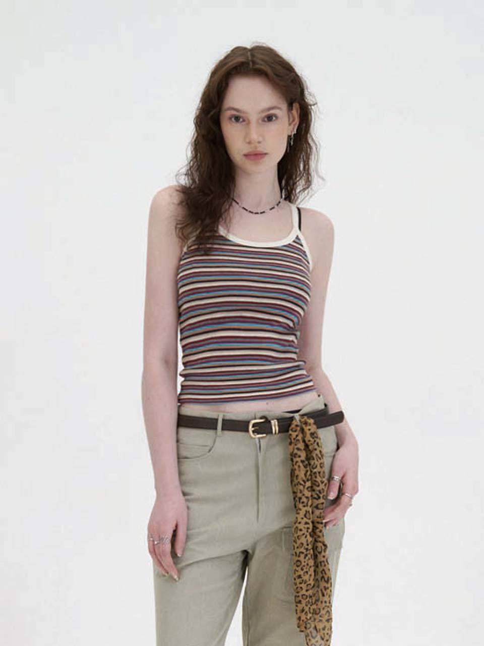 Vivora Striped Crop Sleeveless