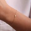 European Style 18K Gold Plated Stainless Steel Women's Cross Bracelet - Small & Cute Hand Jewelry.
