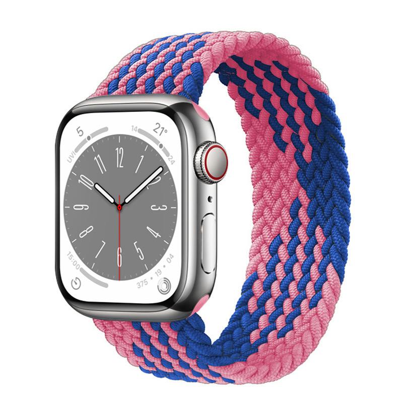 Strap For Apple Watch Band 44mm 40mm 45mm 41mm 49mm 38mm 42mm Elastic Braided Solo Loop Bracelet Iwatch Series 7 Se 3 6 8 Ultra