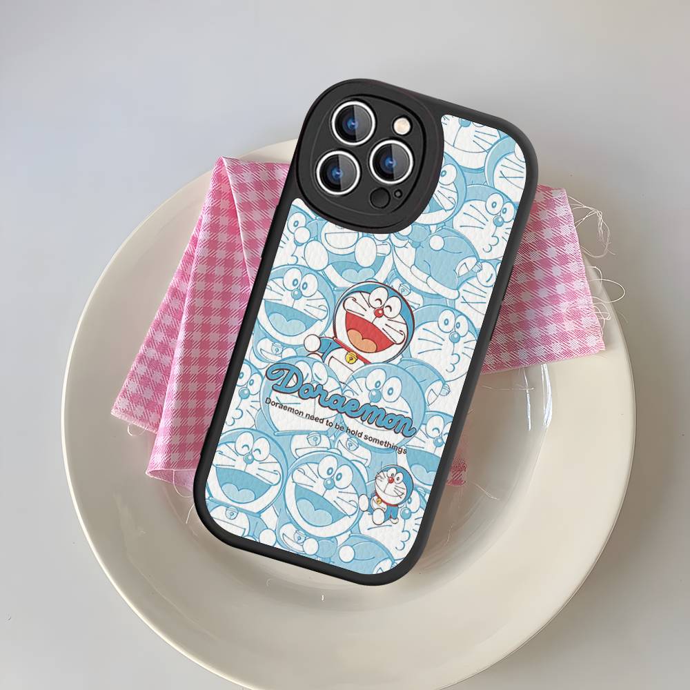 Cartoon D-Doraemons Phone Cover For IPhone 11 12 13 14 15 16 Pro Max Mini Plus Soft Leather Case