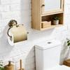 European Brushed Toilet Paper Holder Wall Mounted Space Saving Retros Gold Decorative Bathroom Accessories