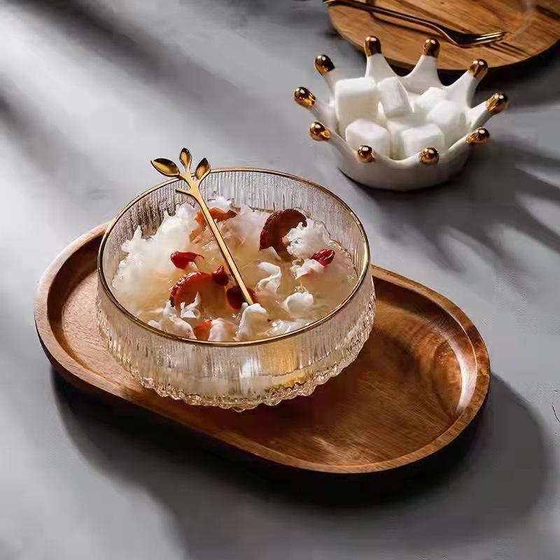 Nordic Retro Japanese Acacia Wood Coffee Tray Set