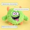 Cartoon Demon Dog Chew Toy Boredom Stress Relief Squeaky Ball Teething Toy Bite Resistant Interactive Stuffed Plushie Pet Supplies