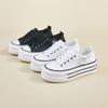 Student Thick Bottom Women's Casual Shoes Fashion Hot Sale Woman Lace-up Lace Flats Shoes Summer Hollow Low-top Sneakers Zapatos