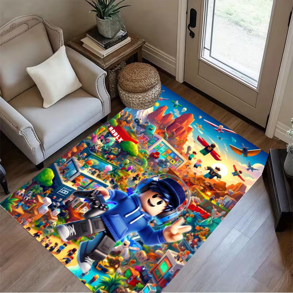 Roblox Play Create Explore Floor Rug Office Rug Perfect For Hallway Study Room Decorate Room Balcony Antislip Carpet Anime Office Decor