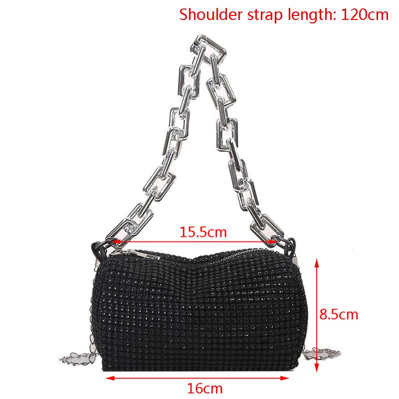 Summer Trend Luxury Fashion Travel Shoulder Handbags Purses Bling Diamond Design Small Crossbody Messenger Bags For Women