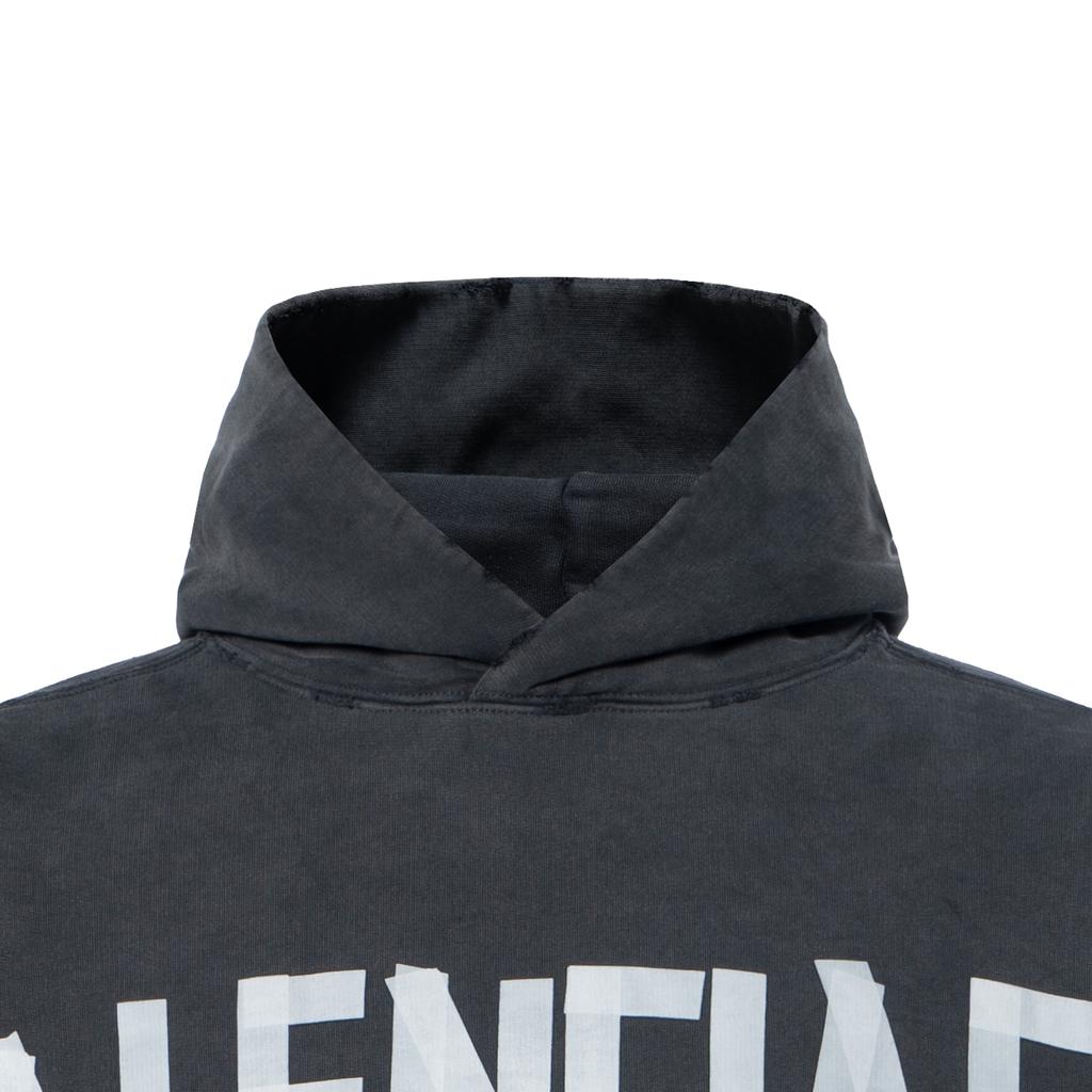 Balenciaga Ripped Pocket Tape Type Hoodie 744441TRVK21041