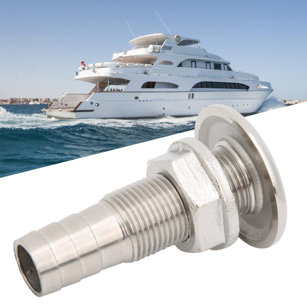 Outdoor Stainless Steel Water Outlet Port Boat Body Bottom Yacht Bilge Drain Vent AccessoryMJS022‑1 2in