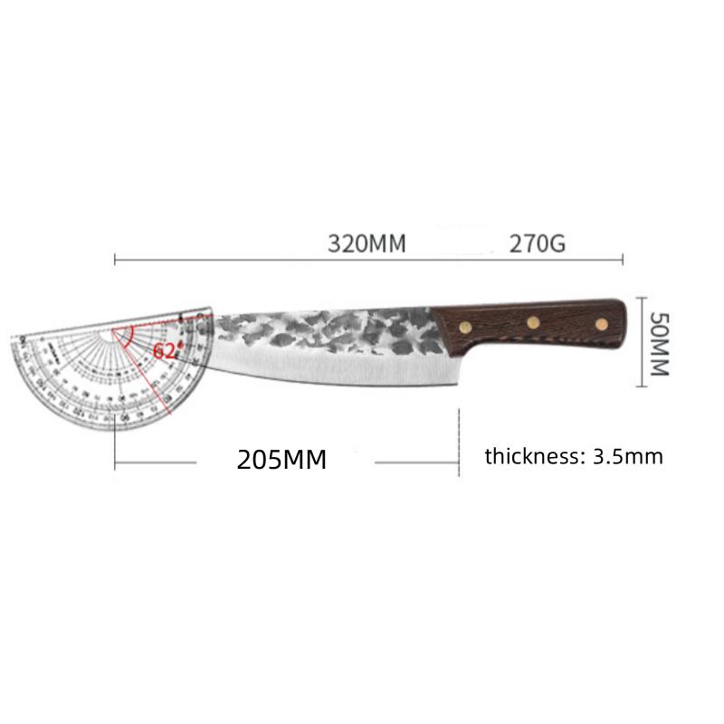 8 inch Forging Boning Knife Chinese Full Tang Handle Knife Handmade Steel Kitchen Chef Slaughter Knives Slicing Utility Nakiri Cleaver