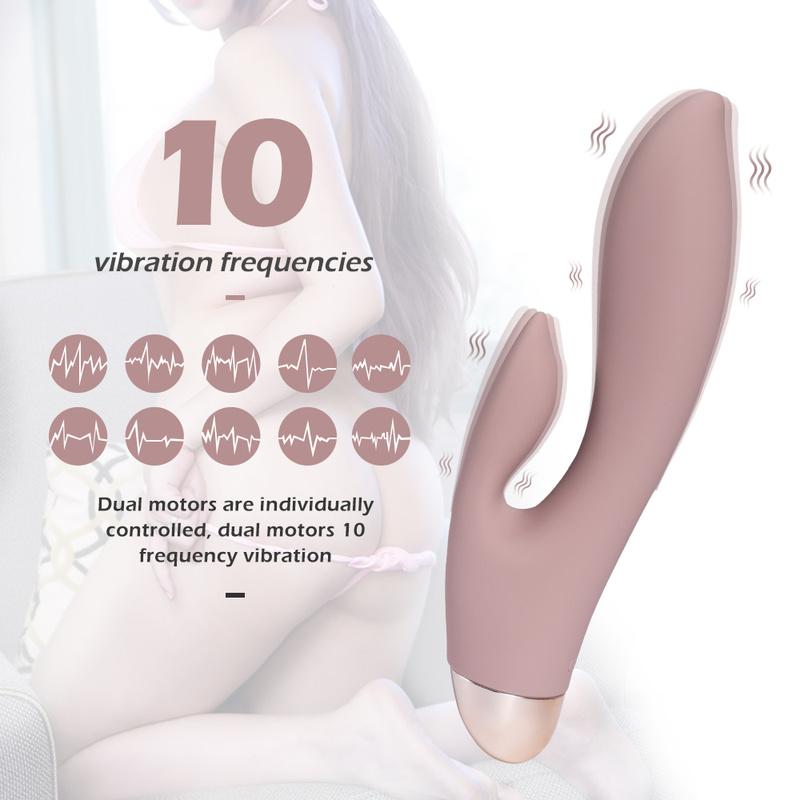 G Spot Rabbit Vibrator pro ženy, vibrátor dildo 2 v 1 se vzory pro stimulaci klitorisu vagíny, sexuální hračky pro dospělé