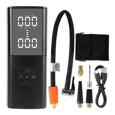Bike Car Starting Device Jump Starters Digital Tire Inflator, with LED Light for Unexpected Low Tire Pressure Situations