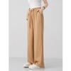 Summer Wide-leg Pants Smooth Double-sided Satin Acetate Pattern Loose and Thin Casual Straight Women's Pants Show Long Legs