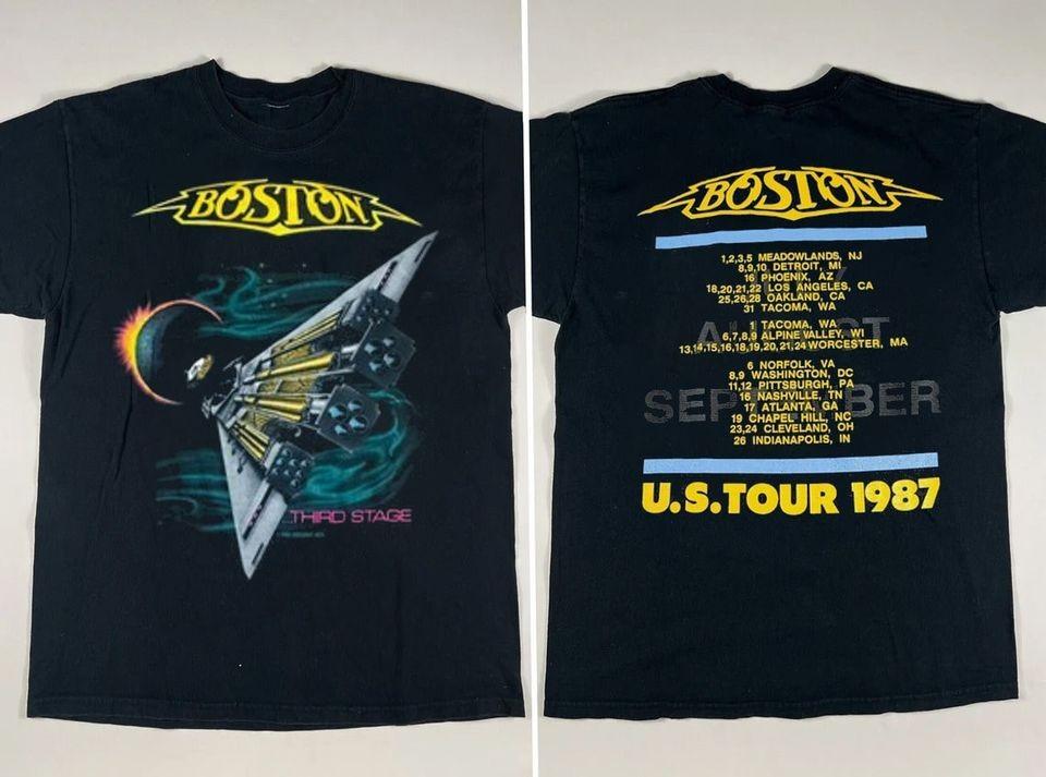 Boston Rock Band Concert Tour 1987 T-Shirt, Boston Tour Shirt M