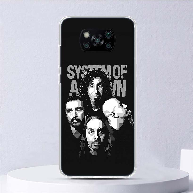 System Of A Down Soft Case For Xiaomi Poco X7 X6 X5 X4 X3 Nfc F7 Ultra F6 F5 Pro Phone Cover F4 Gt F3 M5S M4 M3 M5 M6 Coque