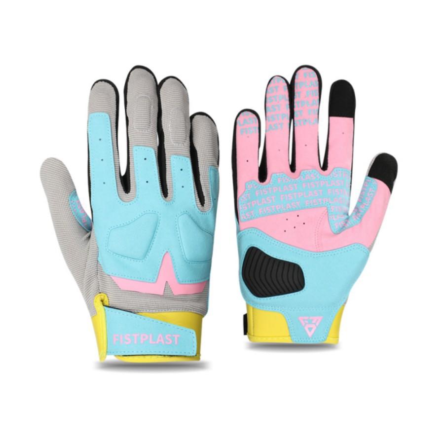

New Macaron 4-color cute bicycle protection wear-resistant men s and women s motorcycle gloves XS светло-синий
