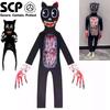 Halloween Performance Kostüm Sirenhead Cartoon Katze Bodysuit Set Für Kinder Cartoon Katze Thema