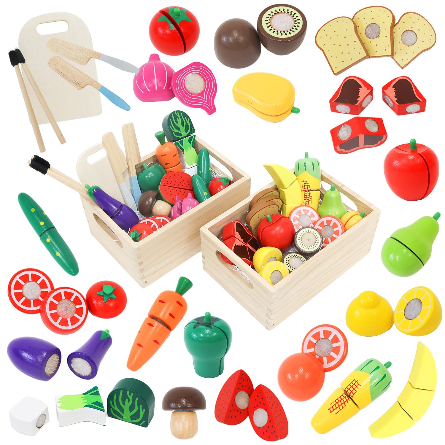 

по санитарии пищевых продуктов Rocotto Play Storage Wooden Box Play Large Wooden Educational Pretend Cooking 24 Piece Vegetable and Fruit Set No [Акт проверки]