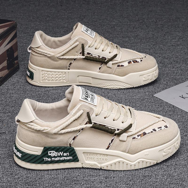 

Мужская обувь Летняя обувь из парусины на толстой подошве Трендовая нишевая дизайнерская мужская повседневная обувь 42 бежевый