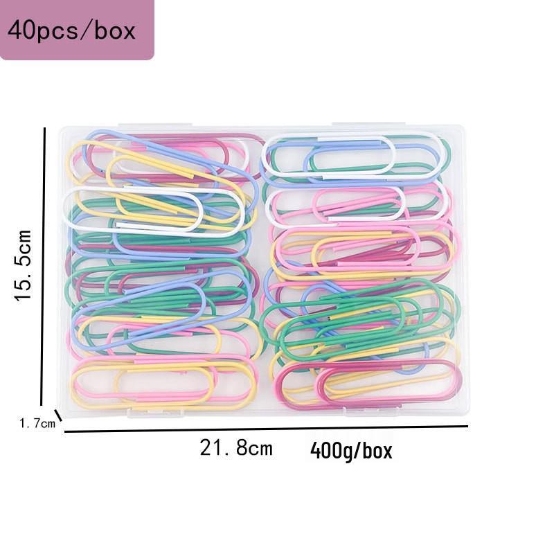 Large 100mm U-Shaped Colored Paper Clips - 50 Pack