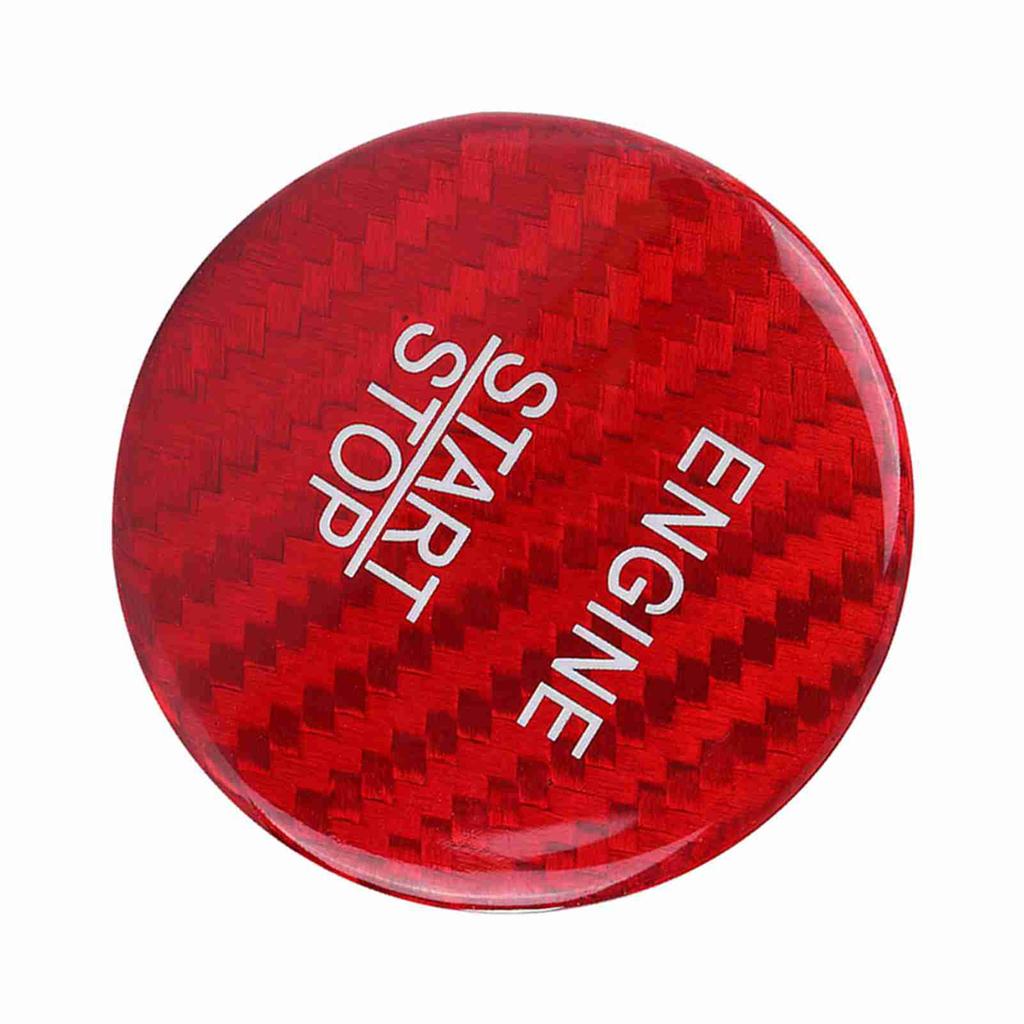 Red Carbon Fiber Engine Start Button Cover Trim for Mercedes Benz A B C GLC GLA CLA ML Class