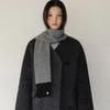 Cashmere Knit Muffler (black)