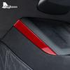 Real Soft Carbon Fiber Wireless Charging Side Sticker For Tesla Model 3 Highland 2025 Model Y Juniper 2025 Interior Accessories