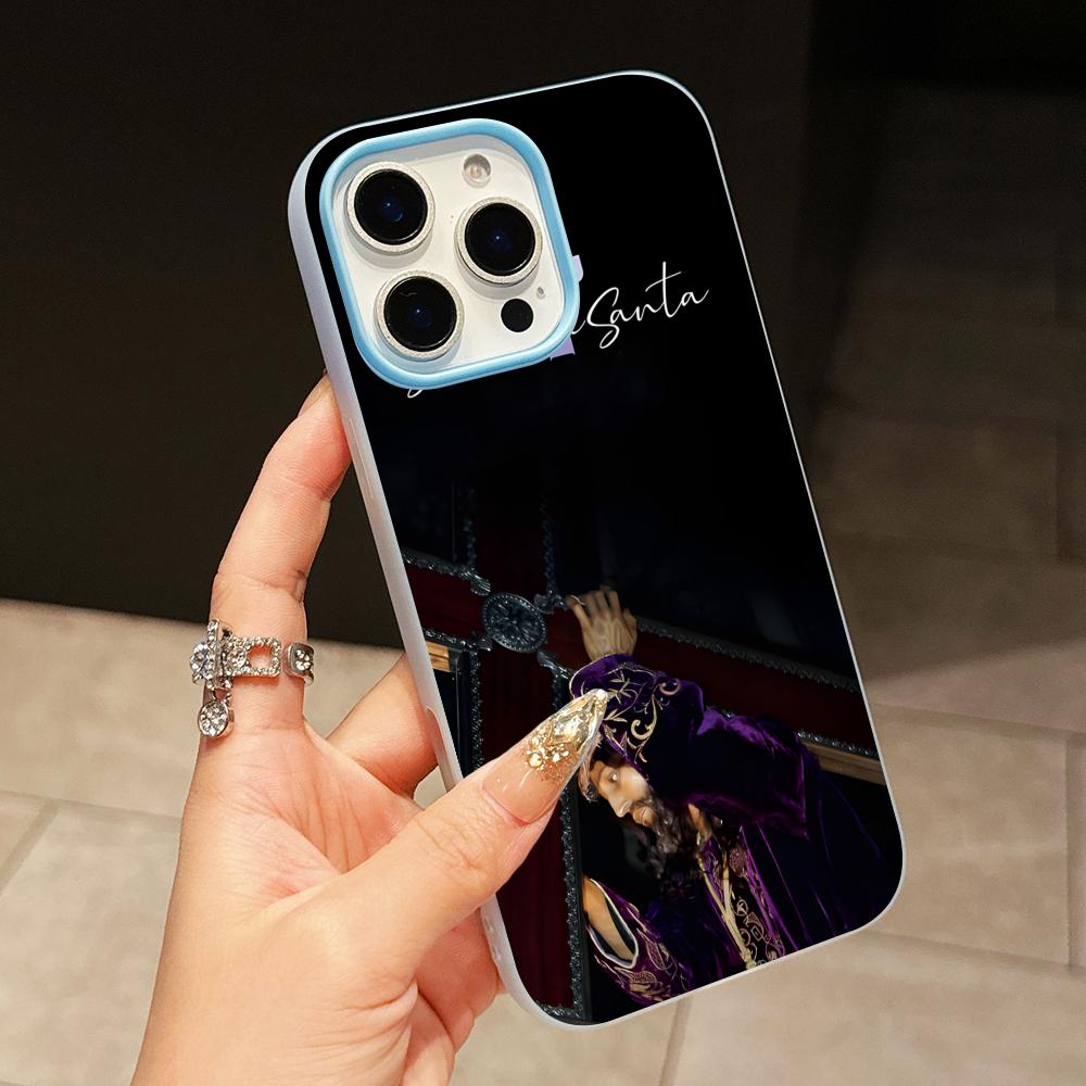 

Semana Santa Jelly Double layer Light Blue Mobile Phone Case for iPhone 17 16 15 14 13 12 11 Air Pro Max Plus Protective iPhone 12