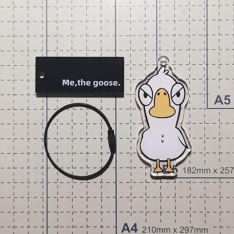 

Game Goose Goose Duck Cosplay Keychain Kawaii Acrylic Pendant Keyring Key Chain Bag Accessories Ornament Props Decoration